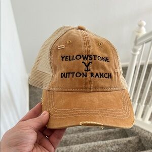 Yellowstone Dutton Ranch Tan Trucker Hat